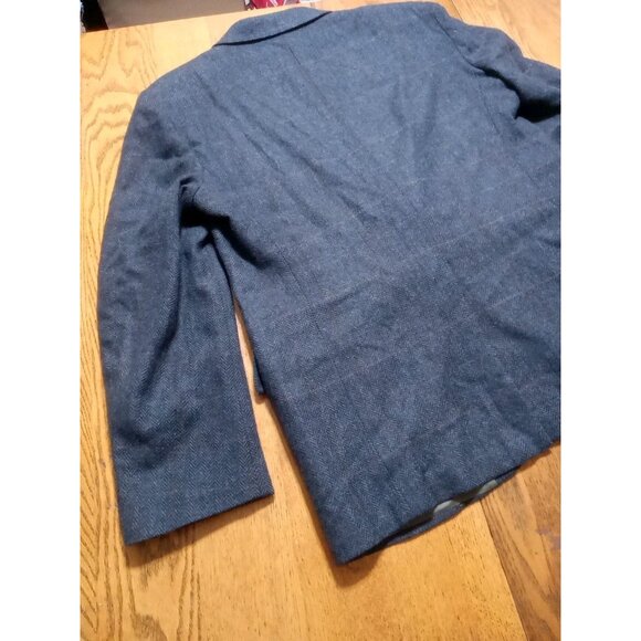 STANLEY BLACKER Mens BLAZER WOOL 44R BLUE ? BROWN Preowned Coat Jacket Sport ? - Picture 11 of 12